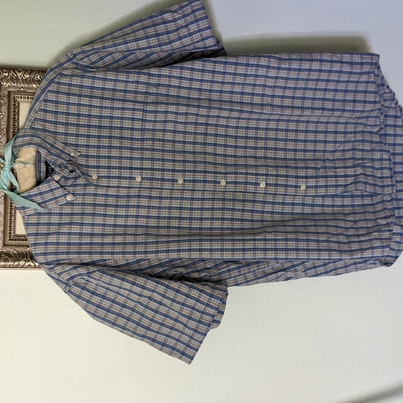 💐 Bass & Company, L, men's check button down shirt - Picture 4 of 9